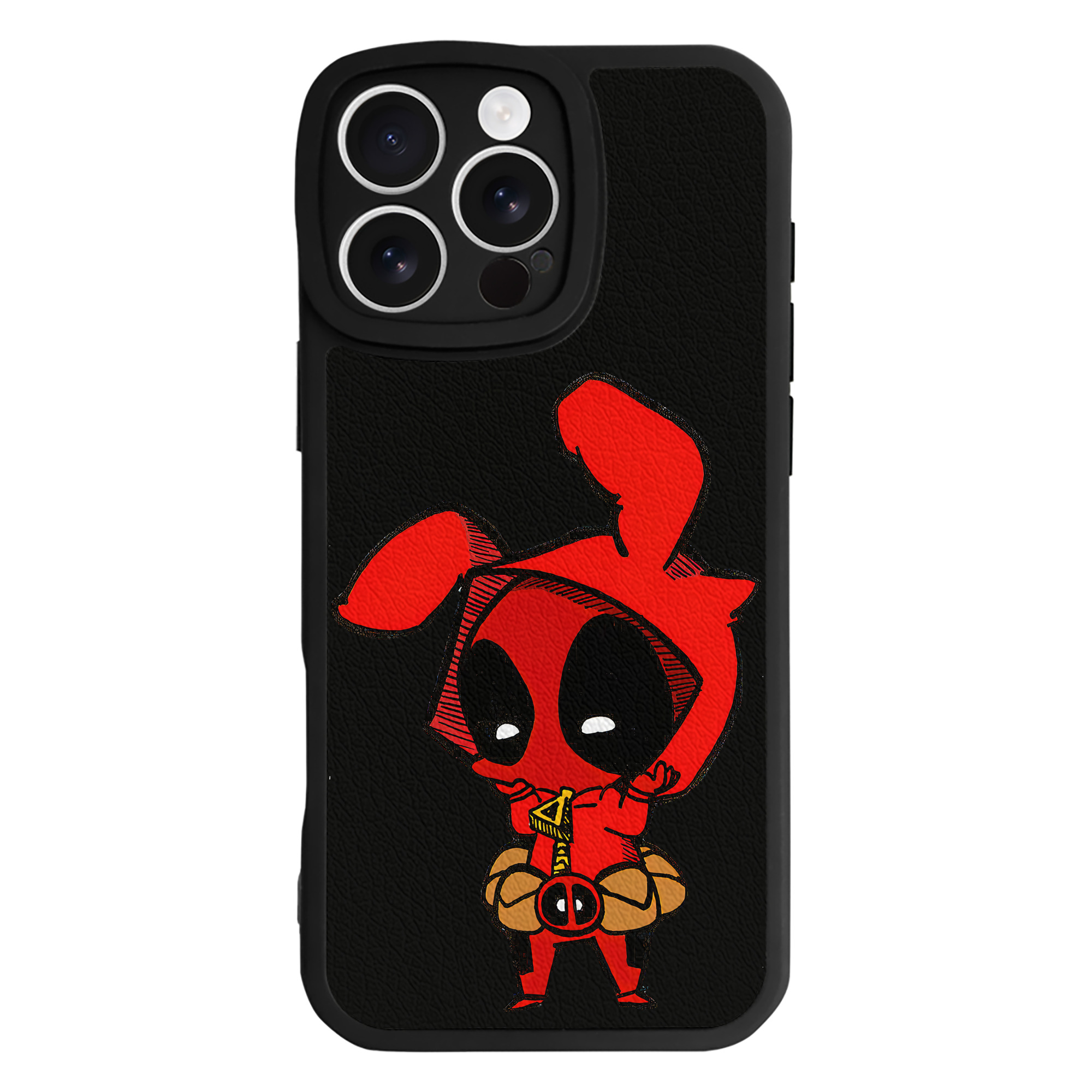 （画像用） Deadpool デッドプール 【iPhone 16シリーズ対応】シリコンスマホケース（レザー調） 材質：シリコン